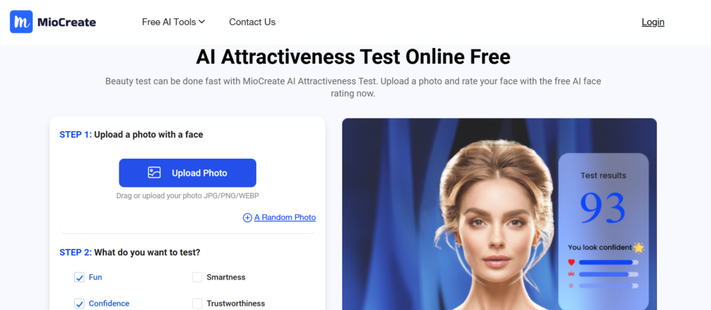 AI Attractiveness Test Online Free