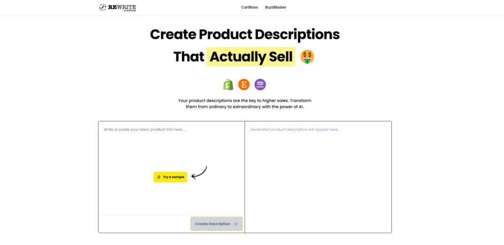 RewriteSomething The Best for Product Descriptions